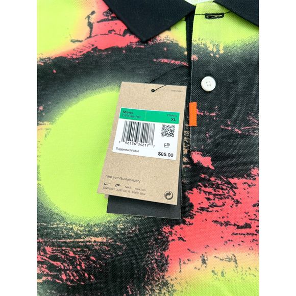 The Nike Polo Printed Slim-Fit Polo Tennis Men's XL NWT $85 - Picture 4 of 9